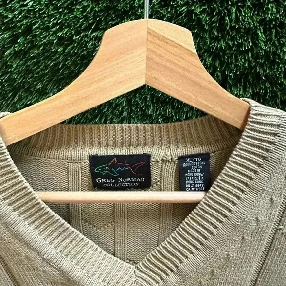 Vintage Greg Norman Textured V-Neck Sweater Size XL - Picture 3 of 5